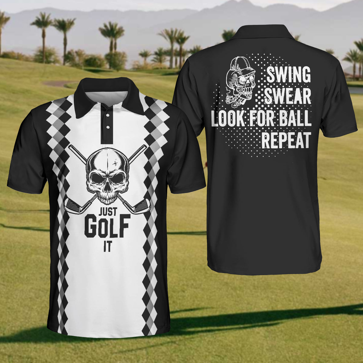 Golf Swing Swear Looking For Ball Repeat Polo Shirt For Men – cozypantsus